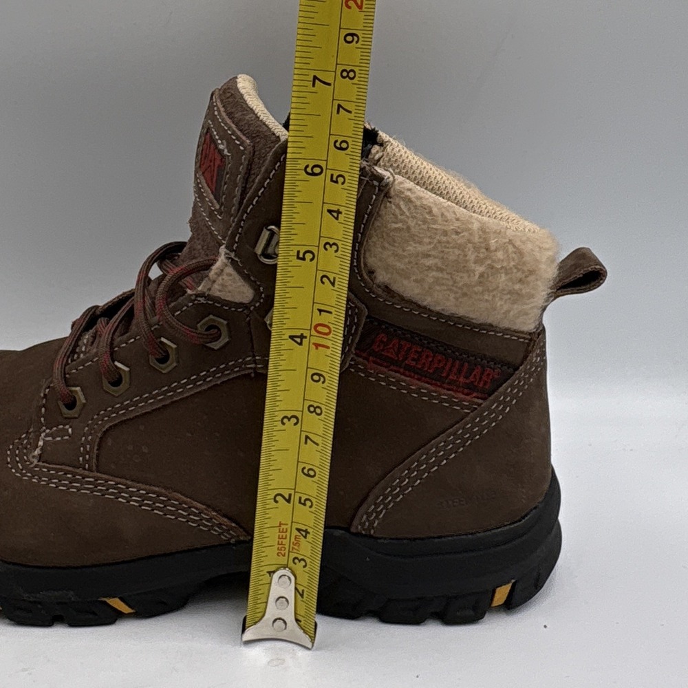 Caterpillar Tess Sundance Brown Leather EH Work Boots, Women's 7.5 Wide - Picture 9 of 14